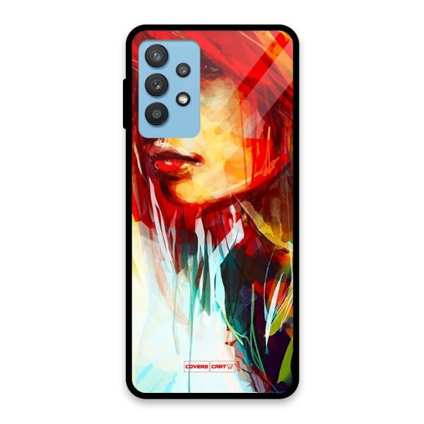 Painted Girl Glass Back Case for Galaxy M32 5G