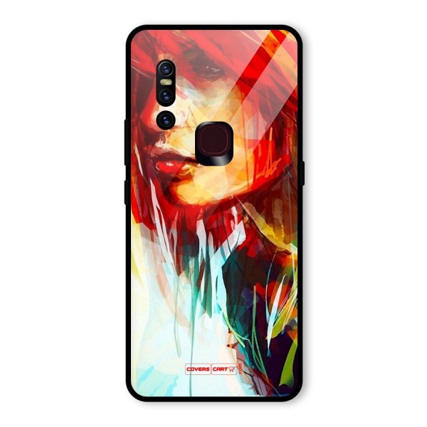 Painted Girl Glass Back Case for Vivo V15