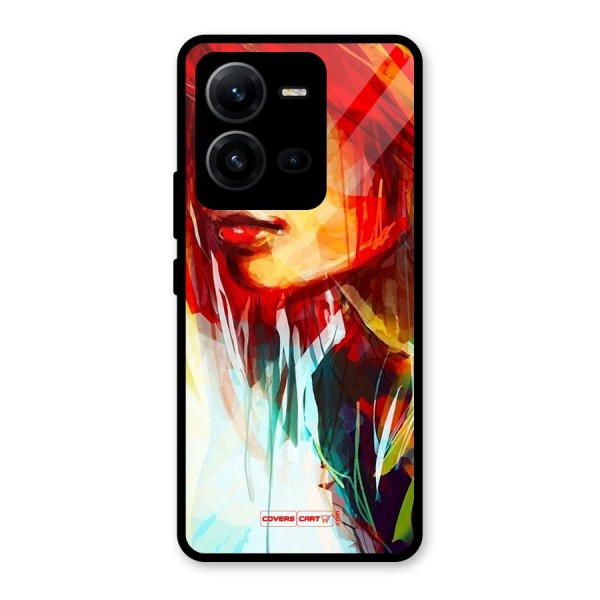 Painted Girl Glass Back Case for Vivo V25