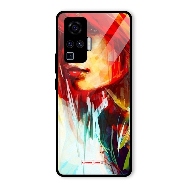 Painted Girl Glass Back Case for Vivo X50 Pro