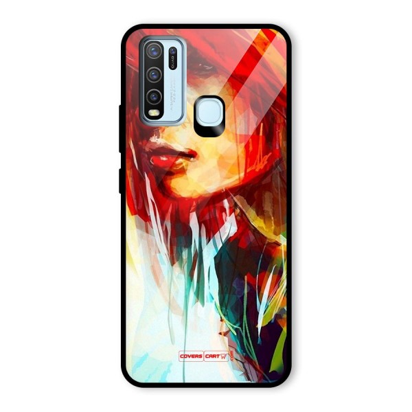 Painted Girl Glass Back Case for Vivo Y30