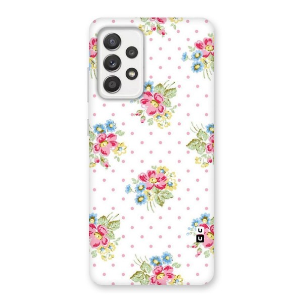 Painted Polka Floral Back Case for Galaxy A52