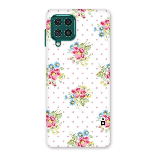 Painted Polka Floral Back Case for Galaxy F62