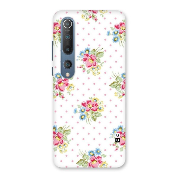 Painted Polka Floral Back Case for Mi 10