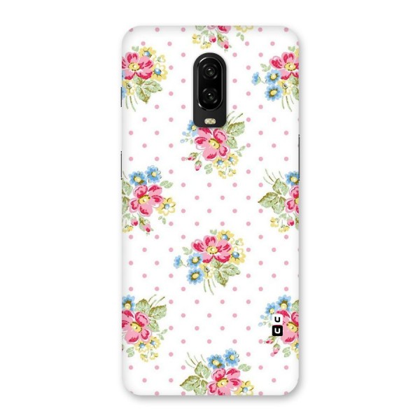 Painted Polka Floral Back Case for OnePlus 6T