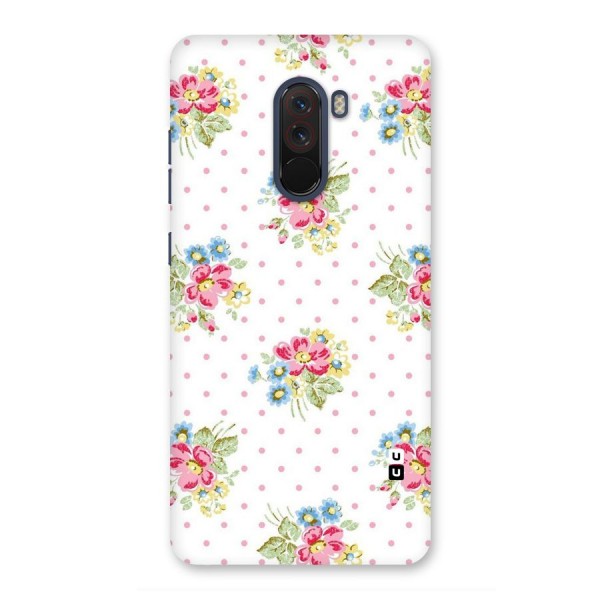 Painted Polka Floral Back Case for Poco F1