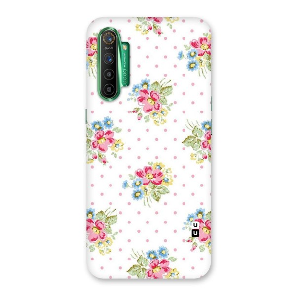 Painted Polka Floral Back Case for Realme X2