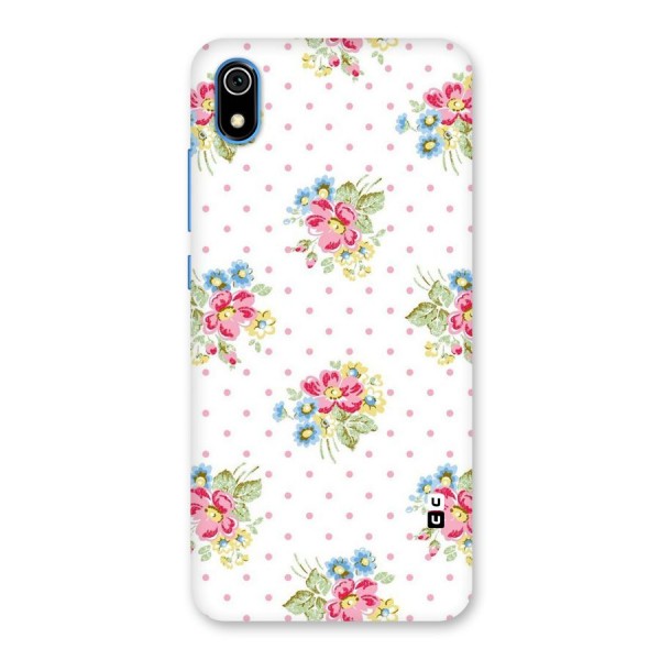 Painted Polka Floral Back Case for Redmi 7A