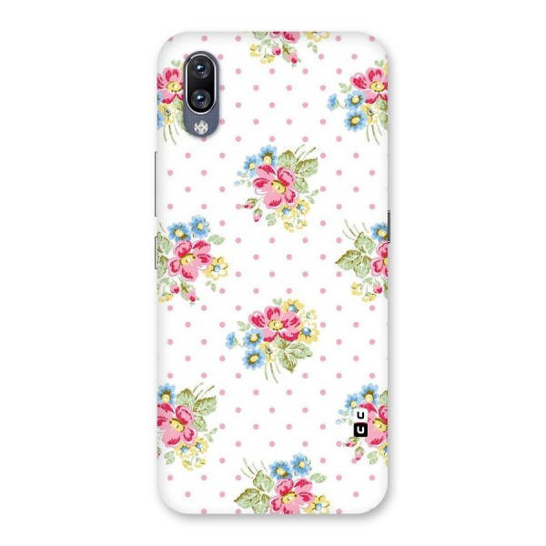 Painted Polka Floral Back Case for Vivo NEX