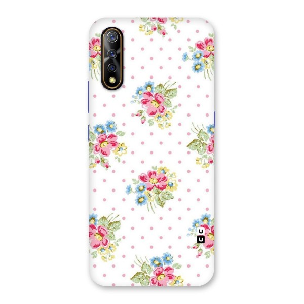 Painted Polka Floral Back Case for Vivo S1