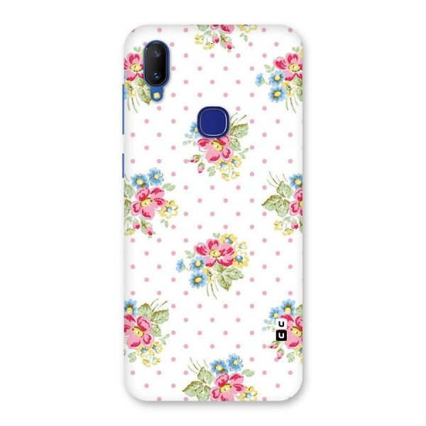 Painted Polka Floral Back Case for Vivo V11