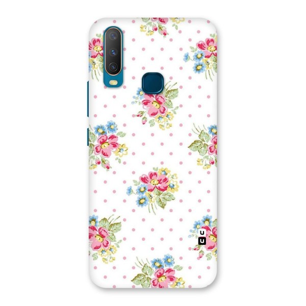 Painted Polka Floral Back Case for Vivo Y17