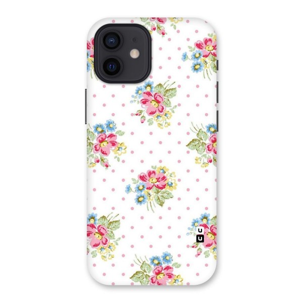 Painted Polka Floral Back Case for iPhone 12