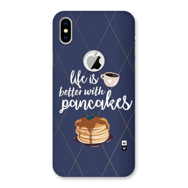 Pancake Life Back Case for iPhone XS Logo Cut