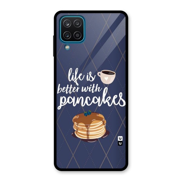 Pancake Life Glass Back Case for Galaxy A12