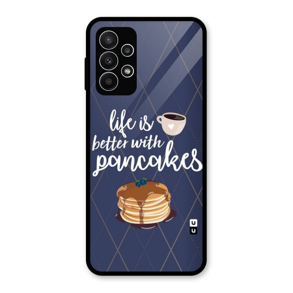 Pancake Life Glass Back Case for Galaxy A23