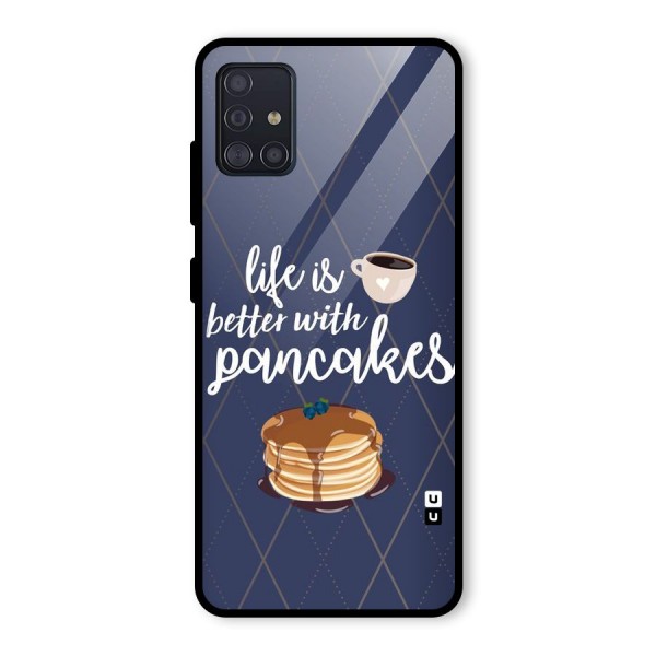 Pancake Life Glass Back Case for Galaxy A51