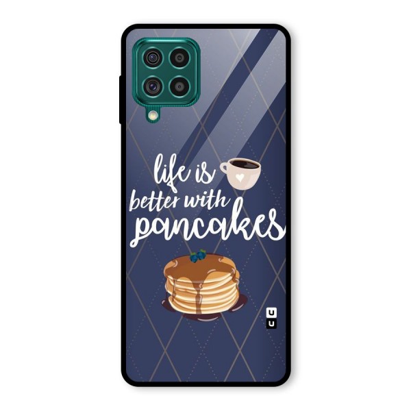 Pancake Life Glass Back Case for Galaxy F62