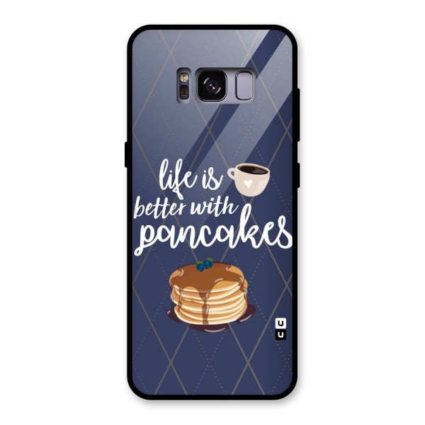 Pancake Life Glass Back Case for Galaxy S8