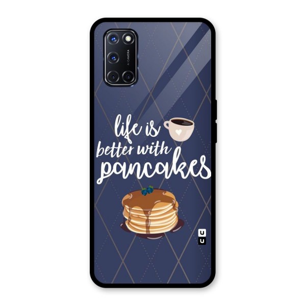 Pancake Life Glass Back Case for Oppo A52