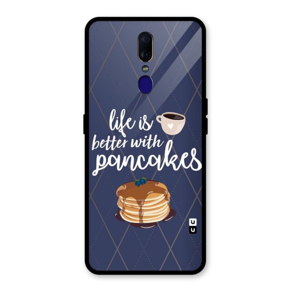 Pancake Life Glass Back Case for Oppo F11