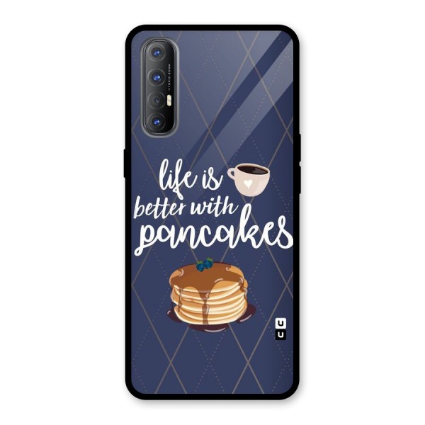 Pancake Life Glass Back Case for Oppo Reno3 Pro