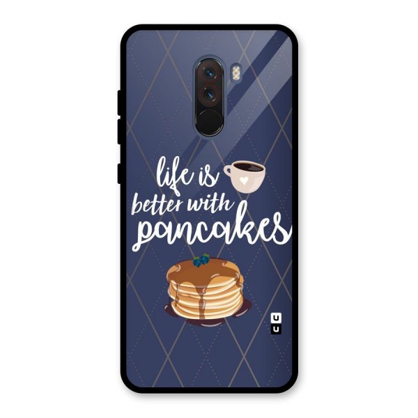 Pancake Life Glass Back Case for Poco F1