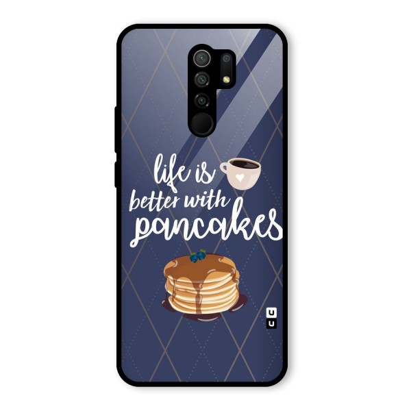 Pancake Life Glass Back Case for Redmi 9 Prime