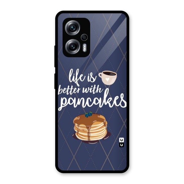 Pancake Life Glass Back Case for Redmi K50i