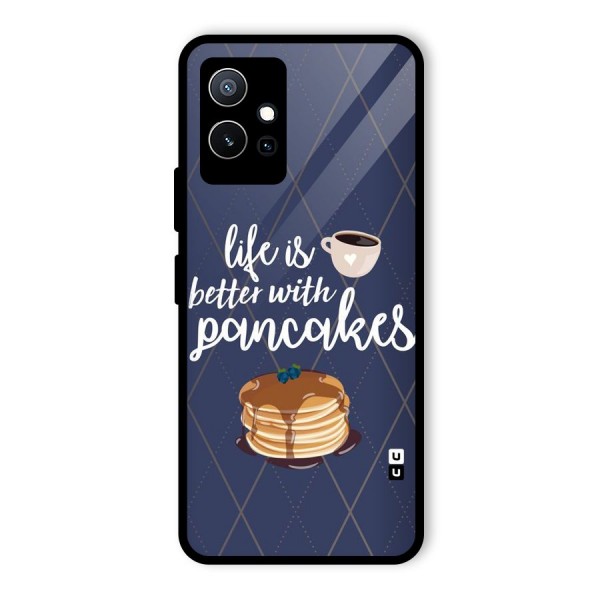 Pancake Life Glass Back Case for Vivo T1 5G