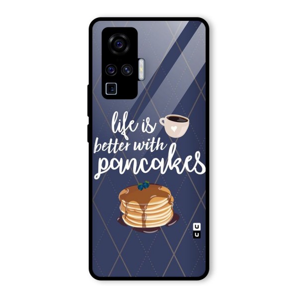 Pancake Life Glass Back Case for Vivo X50 Pro