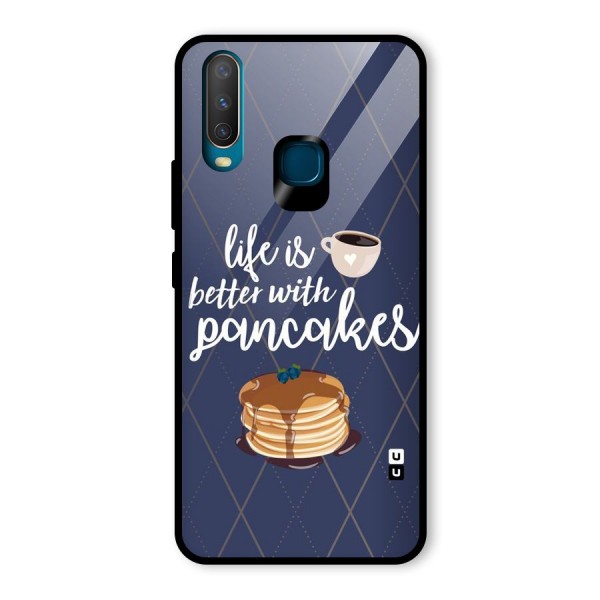 Pancake Life Glass Back Case for Vivo Y15