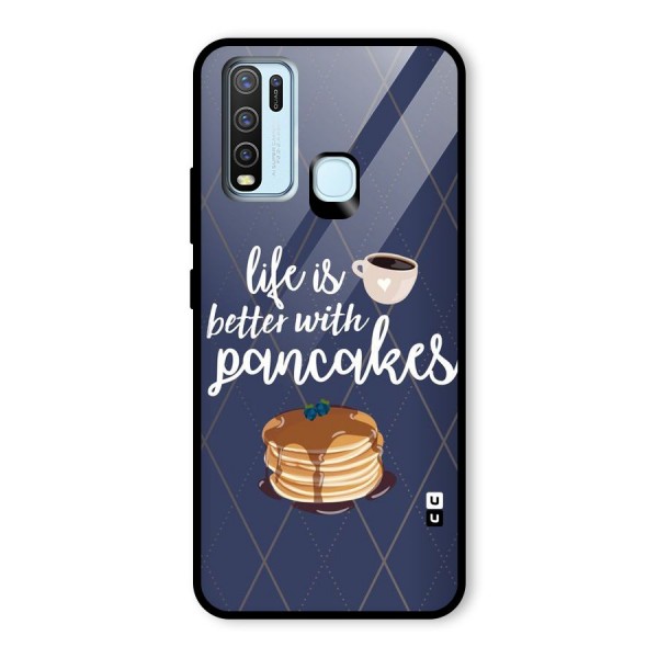 Pancake Life Glass Back Case for Vivo Y50