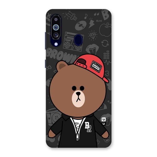 Panda Brown Back Case for Galaxy A60