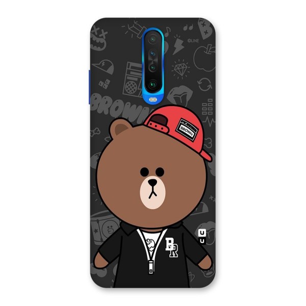 Panda Brown Back Case for Poco X2