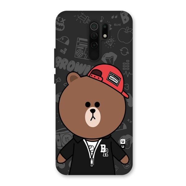 Panda Brown Back Case for Redmi 9 Prime