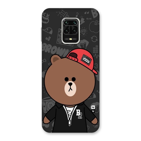 Panda Brown Back Case for Redmi Note 9 Pro