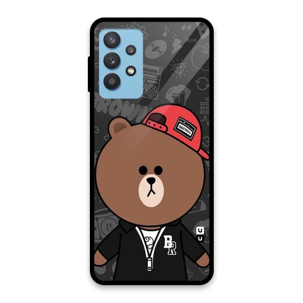 Panda Brown Glass Back Case for Galaxy M32 5G