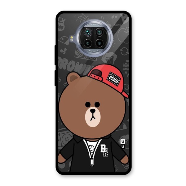 Panda Brown Glass Back Case for Mi 10i