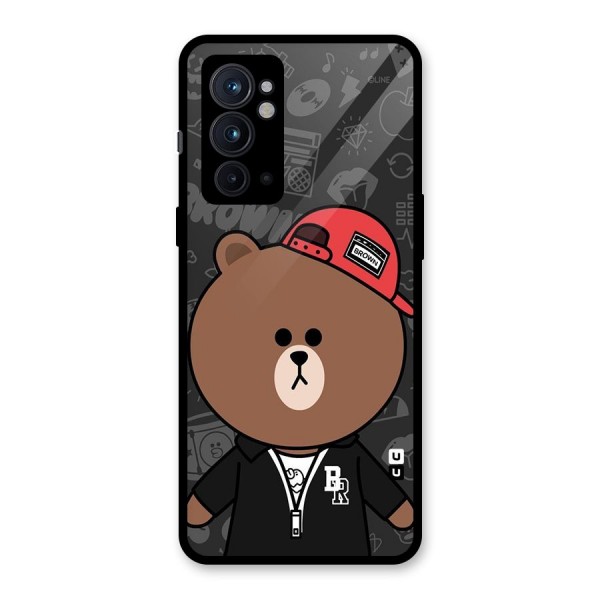 Panda Brown Glass Back Case for OnePlus 9RT 5G