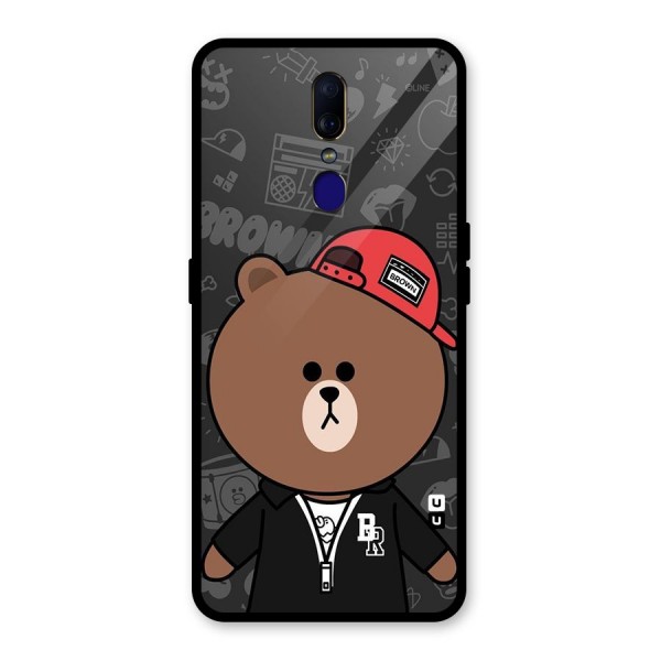 Panda Brown Glass Back Case for Oppo F11