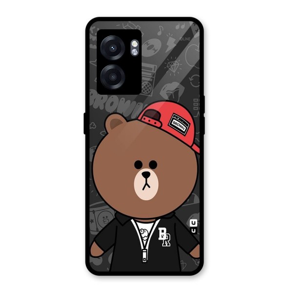 Panda Brown Glass Back Case for Oppo K10 (5G)