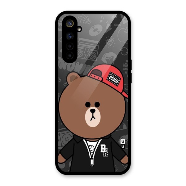 Panda Brown Glass Back Case for Realme 6