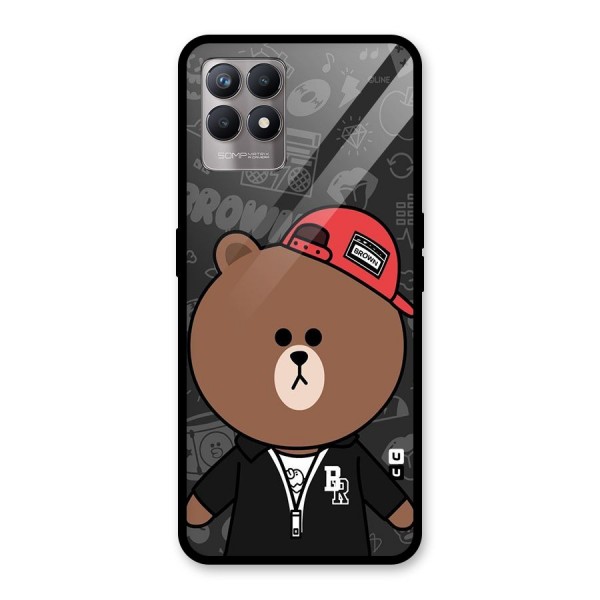 Panda Brown Glass Back Case for Realme 8i