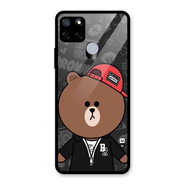 Panda Brown Glass Back Case for Realme C12