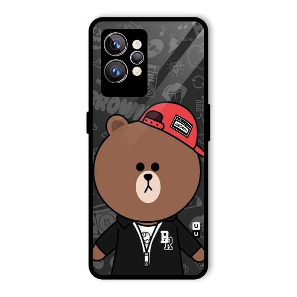 Panda Brown Glass Back Case for Realme GT2 Pro