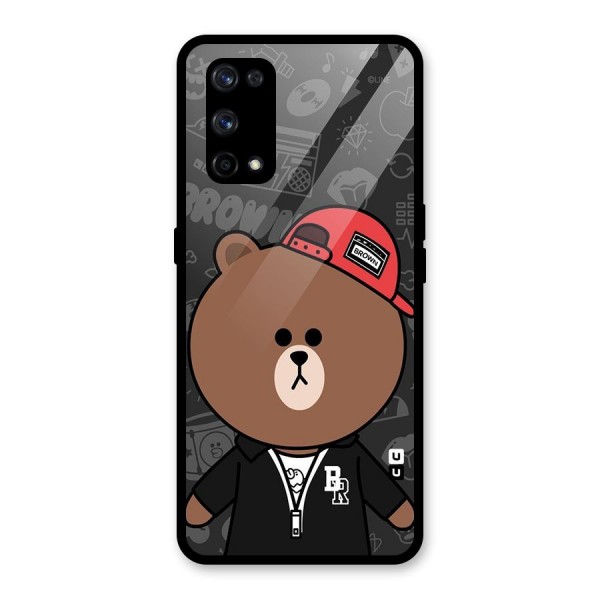 Panda Brown Glass Back Case for Realme X7 Pro