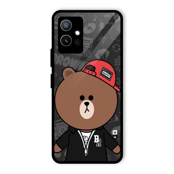 Panda Brown Glass Back Case for Vivo T1 5G