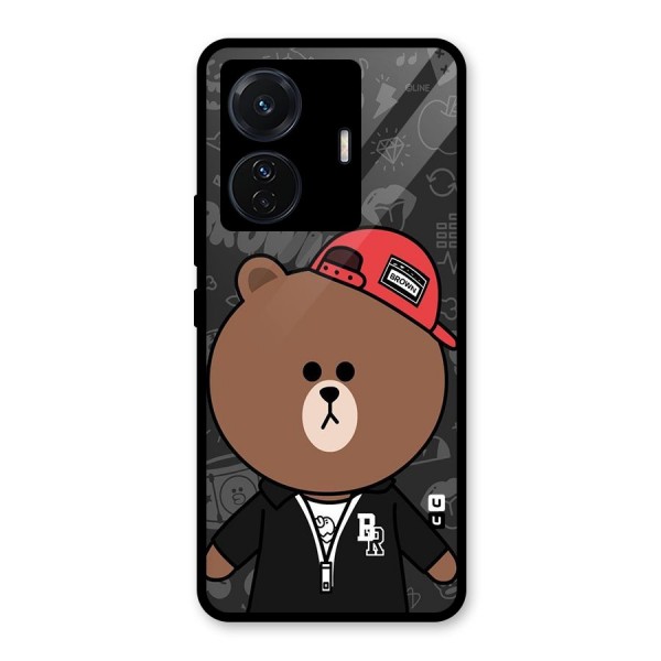 Panda Brown Glass Back Case for Vivo T1 Pro