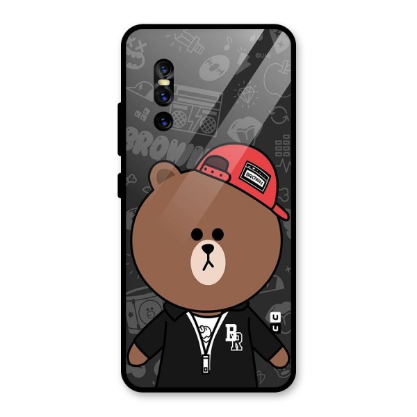 Panda Brown Glass Back Case for Vivo V15 Pro